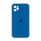 Чехол Original Soft Touch Case for iPhone 11 Pro Blue with Camera Lens