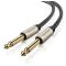 Аудіо кабель UGREEN AV128 6.5mm  Male to Male Audio Cable Gray 2m(UGR-10638)