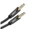 Аудіо кабель UGREEN AV112 3.5mm Male to 3.5mm Male Cable Gold Plated Metal Case with Braid 2m (Black) (UGR-50363)