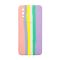 Чохол Silicone Cover Full Rainbow для Samsung A02-2021/A022 Pink/Lilac with Camera Lens