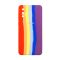 Чохол Silicone Cover Full Rainbow для Samsung  A02-2021/A022 Red/Violet with Camera Lens