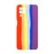 Чехол Silicone Cover Full Rainbow для Samsung A22-2021/M22-2021 Red/Violet with Camera Lens