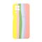 Чохол Silicone Cover Full Rainbow для Samsung A22-2021/M22-2021 Yellow/Pink with Camera Lens