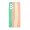 Чохол Silicone Cover Full Rainbow для Samsung A32-2021/A325 Green/Pink with Camera Lens