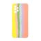 Чохол Silicone Cover Full Rainbow для Samsung A32-2021/A325 Yellow/Pink with Camera Lens