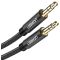 Аудіо кабель UGREEN AV112 3.5mm Male to 3.5mm Male Cable Gold Plated Metal Case with Braid 1m (Black)(UGR-50361)