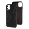 Чехол накладка Croco Leather Case для iPhone 11 Black