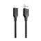 Кабель Proove Striped Silicone Lightning 3A 1m Black