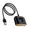 USB-хаб Baseus 4in1 USB3.0/USB*1+USB*3 1m Black (CAHUB-AY01)