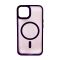 Чехол накладка Mate Plus Metal Buttons Case with MagSafe для iPhone 13/14 Deep Purple