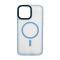 Чехол накладка Mate Plus Metal Buttons Case with MagSafe для iPhone 13 Pro Max Light Blue