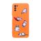 Чехол Original Soft Touch Case for Xiaomi Poco M3 Orange Lazy Cat with Camera Lens