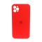 Чохол Soft Touch для Apple iPhone 12/12 Pro Red with Camera Lens Protection Square