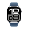 Смарт-годинник Apple Watch Series 10 46mm Silver/Denim Sport Band (MWWL3) S/M українська версія
