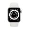 Apple Watch Series 6 GPS 40mm Silver Aluminum Case with White Sport Band (MG283)