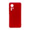 Чехол Original Soft Touch Case for Xiaomi 12/12X Red with Camera Lens