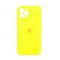 Чехол Original Soft Touch Case for iPhone 12 Pro Yellow with Camera Lens