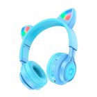 Bluetooth Навушники Hoco W39 Cat ear kids Blue
