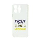 Чехол Wave We are Ukraine Case iPhone 13 Pro Clear Fight Like Ukrainian with Camera Lens