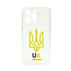Чехол Wave We are Ukraine Case iPhone 13 Pro Clear U&A with Camera Lens