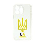 Чохол Wave We are Ukraine Case iPhone 13 Pro Max Clear U&A with Camera Lens