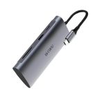 USB-хаб WIWU Adapter Alpha 731HP USB-C to 3xUSB3.0+HDMI+USB-C+SD+TF Card Grey