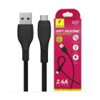 Кабель SkyDolphin S22T Soft Silicone USB to USB Type-C 1m Black (USB-000604)