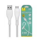 Кабель SkyDolphin S22T Soft Silicone USB to USB Type-C 1m White (USB-000602)