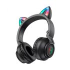 Bluetooth Навушники Borofone BO18 Cat Ear Black