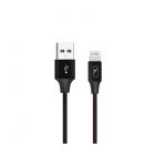 Кабель SkyDolphin S55L USB to Lightning 2.4A 1m Black (USB-000434)