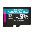Карта пам'яті microSDXC (UHS-1 U3) Kingston Canvas Go Plus 128Gb class 10 A2 V30 (R170MB/s, W90MB/s) (adapter SD)