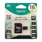 Карта памяти Apacer 16 GB microSDHC Class 10 UHS-I + SD adapter AP16GMCSH10U1-R