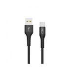 Кабель SkyDolphin S05T TPE Frost Line USB to USB Type-C 3A 1m Black (USB-000551)