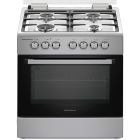 Плита газоелектр. F66234I 60см. нержавійка, чавунна решітка (GRUNHELM)