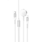 Бездротовий зарядний пристрій HOCO CW54 2-in-1 charging cable iP+iWatch White