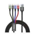 Кабель Baseus 4 in 1 Fast For lightning+Type-C+Micro 3.5A 1.2m Black (CA1T4-B01)