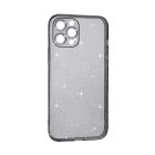 Чехол Silicon Shiny Case iPhone 12 Pro Max Glitter Clear/Black