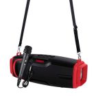 Портативная Bluetooth колонка New Rixing NR6012M + микрофон Black/Red
