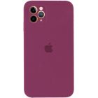 Чохол Soft Touch для Apple iPhone 11 Pro Max Maroon with Camera Lens Protection Square