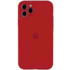 Чехол Soft Touch для Apple iPhone 12/12 Pro Rose Red with Camera Lens Protection