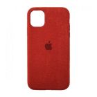 Чехол Alcantara для Apple iPhone 11 Pro Red