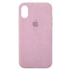 Чехол Alcantara для Apple iPhone XR Light Pink