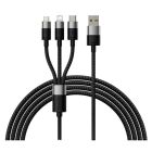 Кабель Baseus StarSpeed 3in1 Fast Charging Data Cable 3.5A 1.2m (CAXS000001) Black