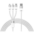 Кабель Baseus StarSpeed 3in1 Fast Charging Data Cable 3.5A 1.2m (CAXS000002) White
