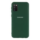 Чехол Original Soft Touch Case for Samsung A02s-2021/A025 Dark Green with Camera Lens