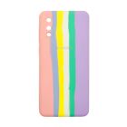 Чехол Silicone Cover Full Rainbow для Samsung A02-2021/A022 Pink/Lilac with Camera Lens