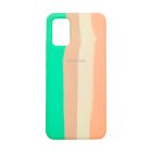 Чехол Silicone Cover Full Rainbow для Samsung A02s-2021/A025 Green/Pink