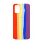 Чехол Silicone Cover Full Rainbow для Samsung A02s-2021/A025 Red/Violet
