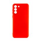 Чехол Original Soft Touch Case for Samsung S21 FE/G990 Red with Camera Lens