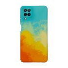 Чехол Silicone Cover Full Brush Stroke для Samsung A12-2021/A125 Orange/Blue